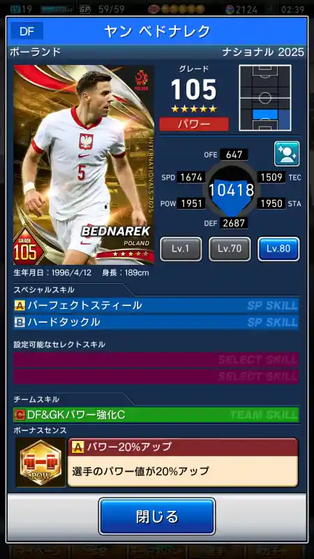ヤンベドナレクの選手データ