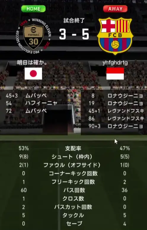 【ウイコレ】総合力が勝ってても負ける？選手の個人能力やパラメータも重要！徹底攻略の画像5